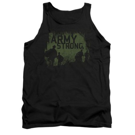 Army Shirt Tank Top Distressed Army Strong Black Tanktop