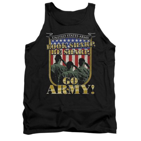 Army Shirt Tank Top Look Sharp Black Tanktop