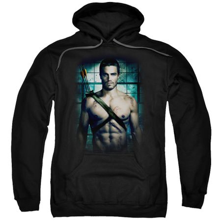 Arrow Hoodie Shirtless Black Sweatshirt Hoody