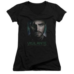 Arrow Shirt Juniors V Neck Good Eye Black T-Shirt