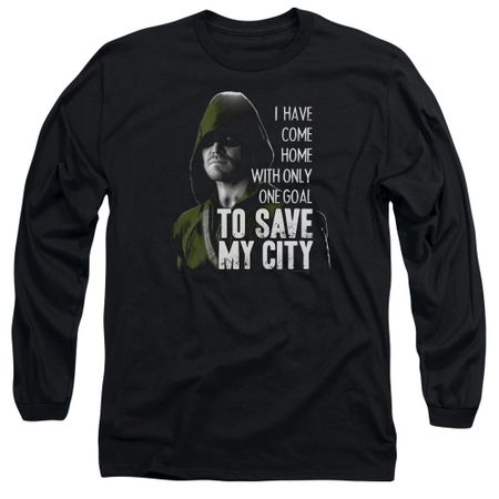 Arrow Shirt Save My City Long Sleeve Black Tee T-Shirt