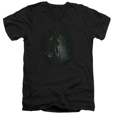 Arrow Shirt Slim Fit V-Neck In The Shadows Black T-Shirt