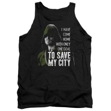 Arrow Shirt Tank Top Save My City Black Tanktop