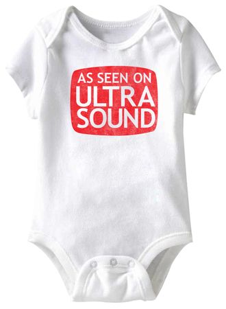 As Seen On Ultra Sound Funny Baby Romper White Infant Babies Creeper