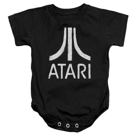 Atari Baby Romper Rough Logo Black Infant Babies Creeper
