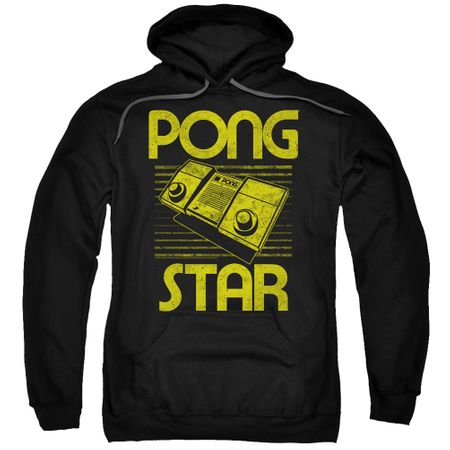 Atari Hoodie Pong Star Black Sweatshirt Hoody