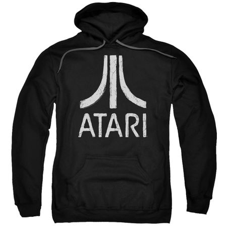 Atari Hoodie Rough Logo Black Sweatshirt Hoody