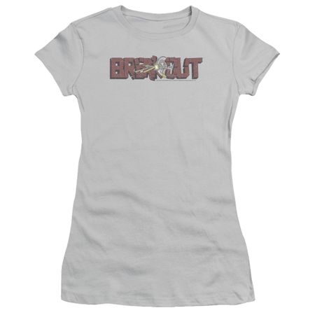 Atari Juniors Shirt Breakout Distressed Silver T-Shirt