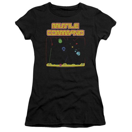 Atari Juniors Shirt Missile Screen Black T-Shirt