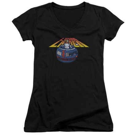 Atari Juniors V Neck Shirt Lunar Globe Black T-Shirt