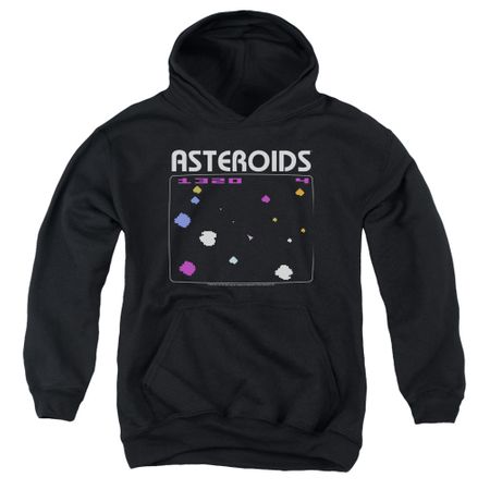 Atari Kids Hoodie Asteroids Screen Black Youth Hoody