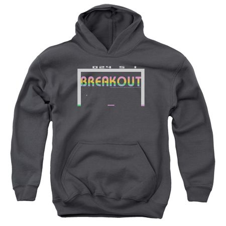 Atari Kids Hoodie Breakout 2600 Charcoal Youth Hoody