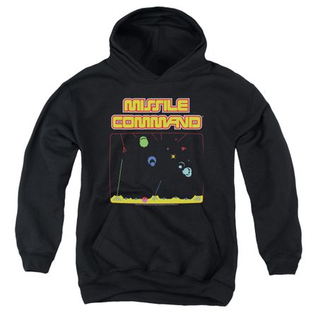 Atari Kids Hoodie Missile Screen Black Youth Hoody