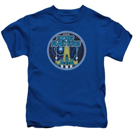 Atari Kids Shirt Star Raiders Badge Royal Blue T-Shirt