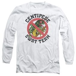 Atari Long Sleeve Shirt Centipede Swat Team White Tee T-Shirt
