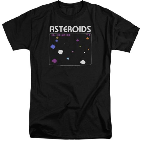 Atari Shirt Asteroids Screen Black Tall T-Shirt