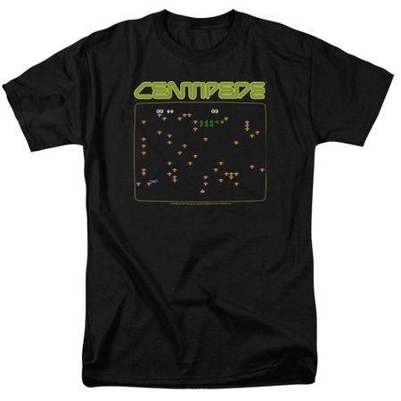 Atari Shirt Centipede Screen Black T-Shirt