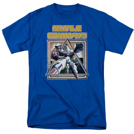 Atari Shirt Missile Commander Royal Blue T-Shirt
