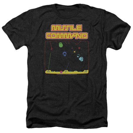 Atari Shirt Missile Screen Heather Black T-Shirt