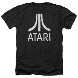 Atari Shirt Rough Logo Heather Black T-Shirt