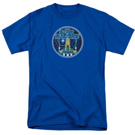 Atari Shirt Star Raiders Badge Royal Blue T-Shirt