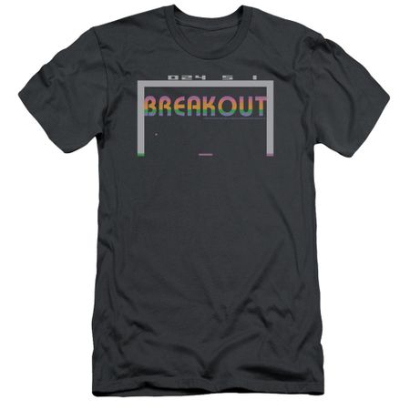 Atari Slim Fit Shirt Breakout 2600 Charcoal T-Shirt