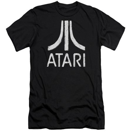 Atari Slim Fit Shirt Rough Logo Black T-Shirt
