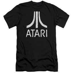 Atari Slim Fit Shirt Rough Logo Black T-Shirt
