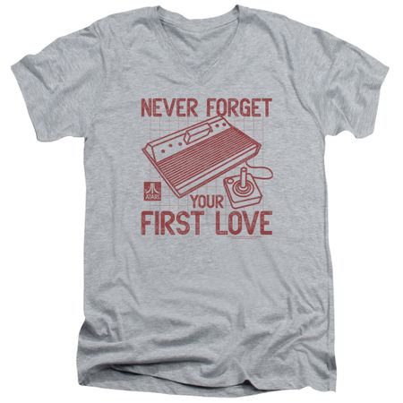 Atari Slim Fit V-Neck Shirt First Love Athletic Heather T-Shirt