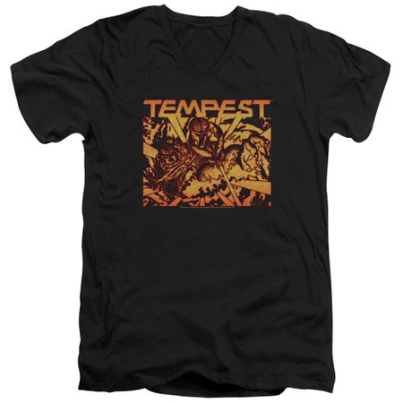 Atari Slim Fit V-Neck Shirt Tempest Demon Reach Black T-Shirt
