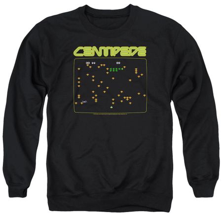 Atari Sweatshirt Centipede Screen Adult Black Sweat Shirt