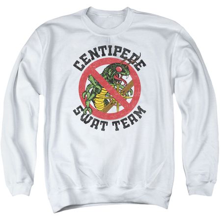 Atari Sweatshirt Centipede Swat Team Adult White Sweat Shirt
