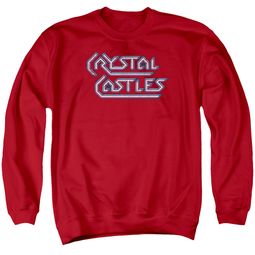 Atari Sweatshirt Crystal Castles Logo Adult Red Sweat Shirt