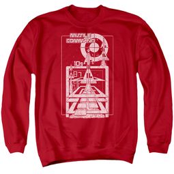 Atari Sweatshirt Lift Off Adult Red Sweat Shirt Atari Sweatshirt Lift Off Adult Red Sweat Shirt