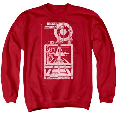 Atari Sweatshirt Lift Off Adult Red Sweat Shirt