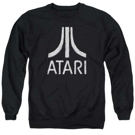 Atari Sweatshirt Rough Logo Adult Black Sweat Shirt
