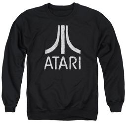 Atari Sweatshirt Rough Logo Adult Black Sweat Shirt