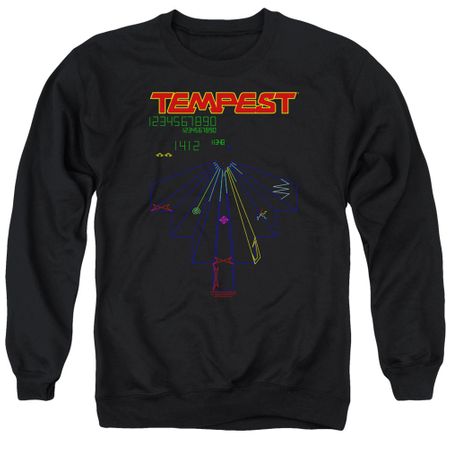Atari Sweatshirt Tempest Screen Adult Black Sweat Shirt