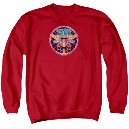 Atari Sweatshirt Yars Revenge Patch Adult Red Sweat Shirt