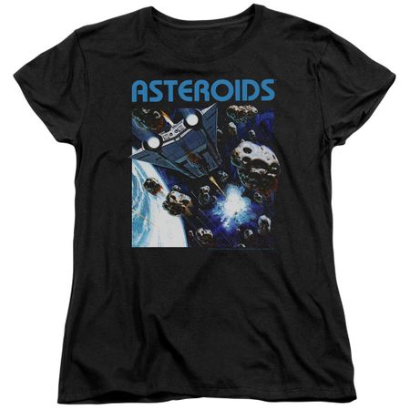 Atari Womens Shirt 2600 Asteroids Black T-Shirt