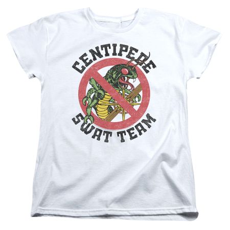 Atari Womens Shirt Centipede Swat Team White T-Shirt