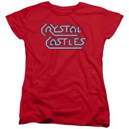Atari Womens Shirt Crystal Castles Logo Red T-Shirt