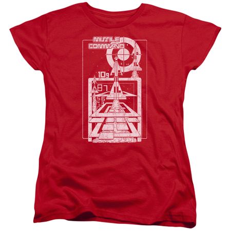 Atari Womens Shirt Lift Off Red T-Shirt