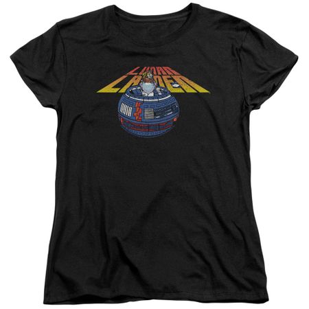 Atari Womens Shirt Lunar Globe Black T-Shirt
