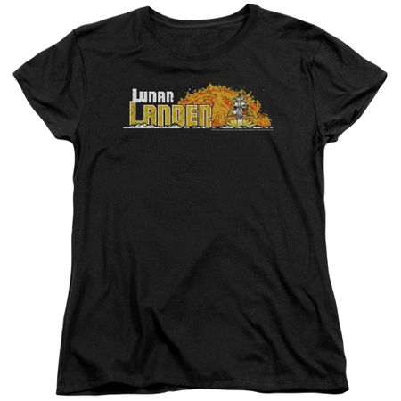 Atari Womens Shirt Lunar Lander Black T-Shirt