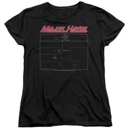 Atari Womens Shirt Major Havoc Screen Black T-Shirt