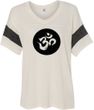 AUM Circle Ladies Eco Jersey V Neck Yoga Shirt