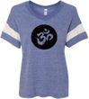 AUM Circle Ladies Eco Jersey V Neck Yoga Shirt