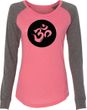 AUM Circle Ladies Long Sleeve Preppy Patch Yoga Shirt