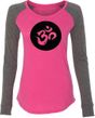 AUM Circle Ladies Long Sleeve Preppy Patch Yoga Shirt